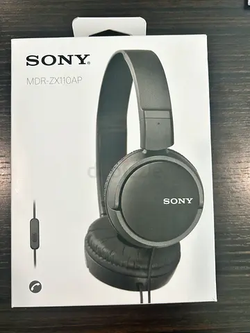 Sony MDR-ZX110AP On-Ear Wired Headphones (Black) - New in Box
