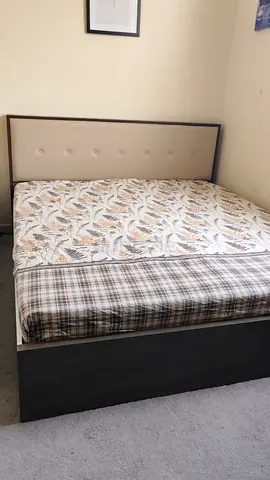 Home Box Queen bed frame with mattress - for Sale
