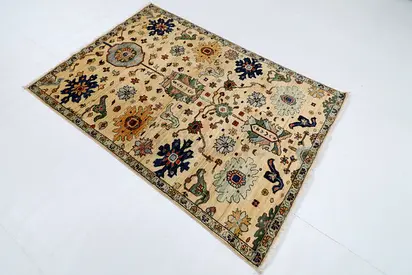 4.2x6 ft 126 x 182 cm afghan hand knotted carpet rug kids rug living room carpet