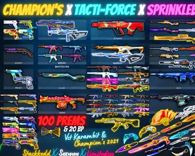 STACKED VALORANT ACCOUNT ALL CHAMPIONS SKINS