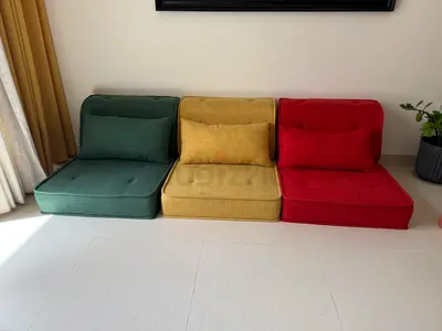Floor cushions with back rest