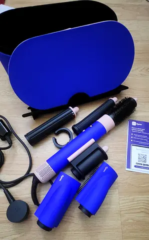 Dyson Airwrap-style Multi-styler with Case and Attachments (Blue)