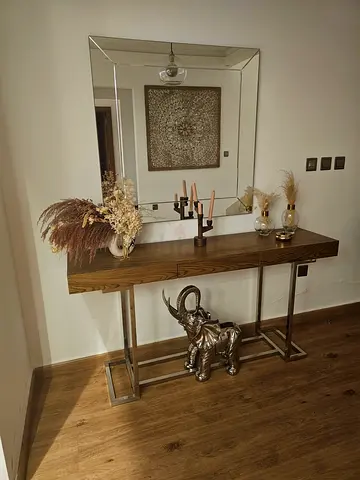 Console table with mirror