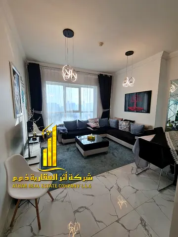 شقه فاخره ثاني ساكن غرفه وصاله مع بلكونه و جيم و مسبح.عجمان برج الواحه. مفروش بالكامل للإيجار الشهري✨الإيجار يشمل الفواتير والإنترنت وموقف