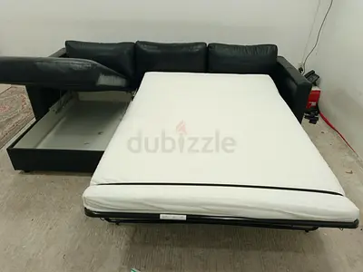 Original ikea leather Sofabed with storage