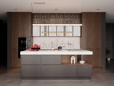 Modern Veneer & Matte MDF Kitchen Dubai | Custom Made