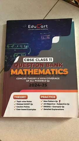 Educart question bank mathematics Class XI 2024-25