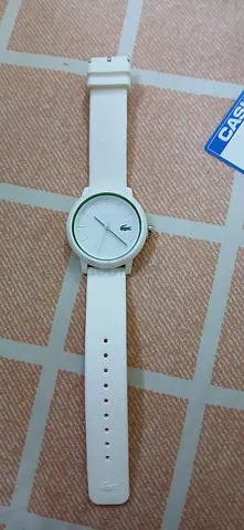 White Lacoste quartz wristwatch - good condition