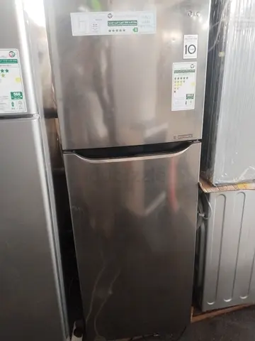 LG Top Freezer Refrigerator - Stainless Steel, Good Condition