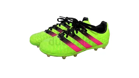 Adidas 16.1 Neon Green Football Cleats - Size 32, Good Condition