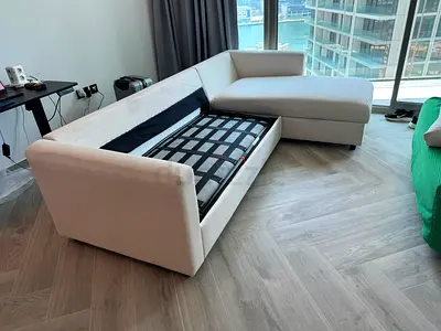 Ikea vimle L shape sofa bed with mattress