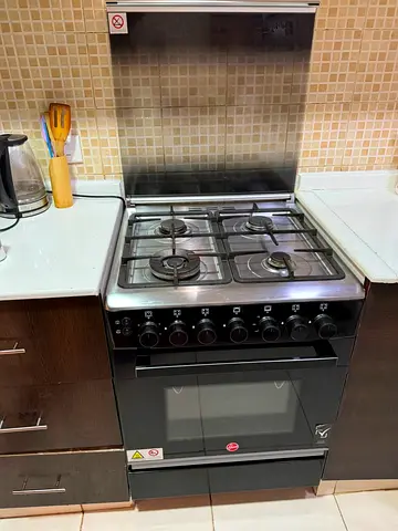 Hoover Used gas cooker with oven (stainless steel) freestanding 4-burner