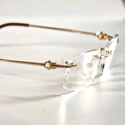 Cartier C Décor Rimless Eyeglasses – 22K Gold-Plated Made in France