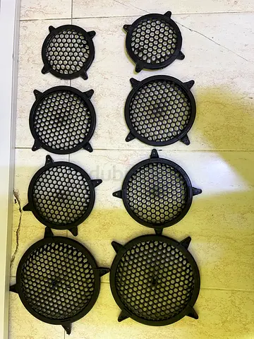 Assorted round speaker protective grills/covers (8 pieces) for 6.5,5.5 and 4 inch speakers