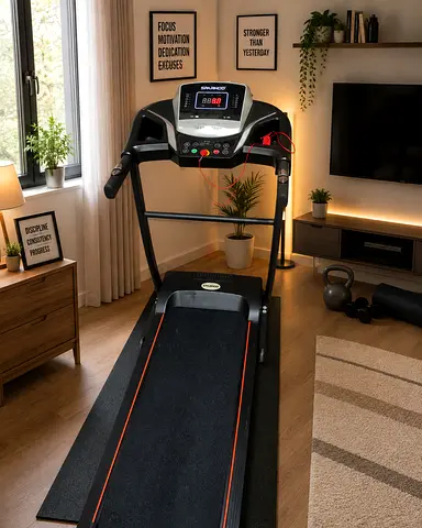 Foldable Electric Treadmill with LCD Console - Good Working Condition