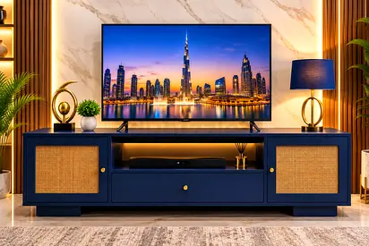 Rattan TV console