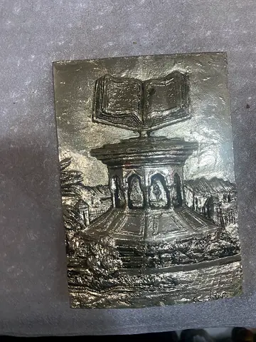 metal art plaque-17cm height