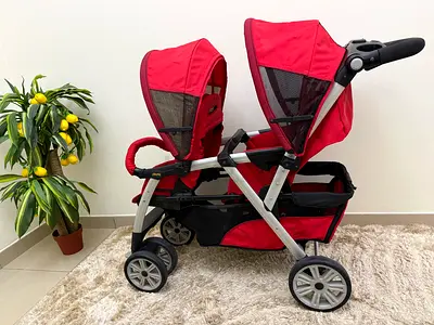 Luxury Double Stroller (Chicco Brand) in Excellent Condition