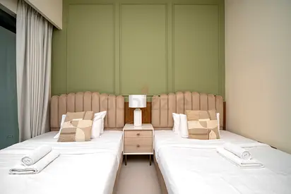 2 Twin Beds with Mattresses + Bedside Table | Complete Set