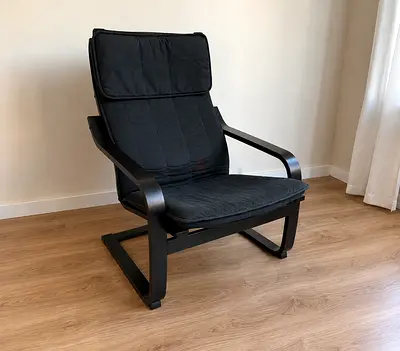 IKEA Poäng armchair in black, good used condition