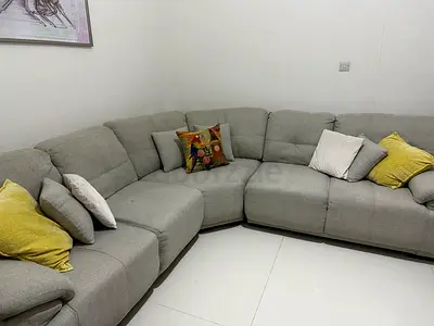 Comfortable Grey L-Shaped Sectional Sofa
