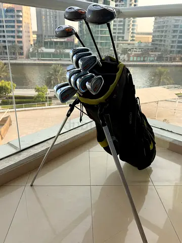 PERFECT FOR BEGINNERS! Set of Golf Clubs with Stand Bag - Forgiving, Light, Flex - Alpha Titanium