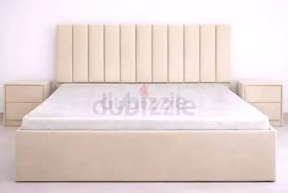 Brend New fabric wooden King size 180x200 Bed with Madical Matress Available