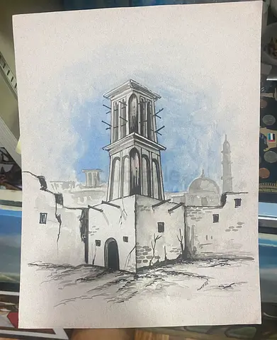 Traditional building art 30cm height,25cm length