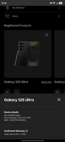 Samsung Galaxy S25 Ultra tdra - Black, with Box. exchg, swp warranty 8/11/2026