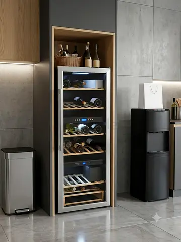 Hoover Wine Fridge – 76 Bottle Capacity | Dual Temperature Zone | Premium Design
