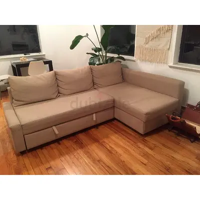 Comfortable L-Shaped Sofa Bed with Storage