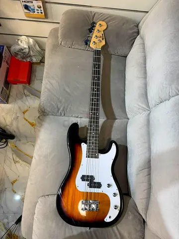 Sunburst Electric Bass Guitar - Good Working Condition