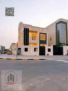 Villa for sale in Ajman, Al Zahia, 4 master bedrooms with roof terrace, majlis, living room, and mai