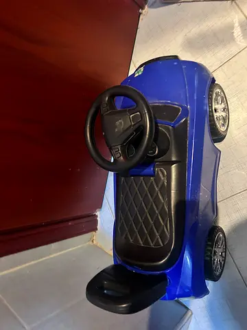 Blue ride-on electric toy car for kids – used, good condition