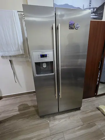 Siemins brand Stainless Steel Side-by-Side Refrigerator with Water/Ice Dispenser