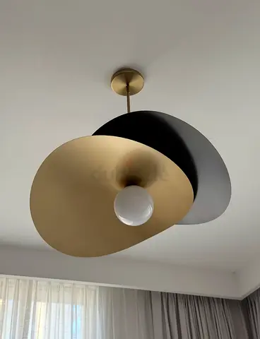 Modern Black & Gold Decorative Ceiling Light - Used