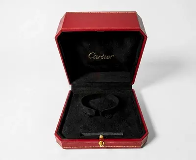 Cartier red leather jewelry box (bracelet case) with box