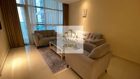 Furnished 1BR for annual rent in Gulfa Towers, master bedroom, balcony, open view, free gym, pool and parking. Prime location in Ajman.