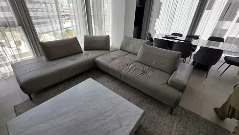 Matteo Cantoni Collection Original Leather L shape sofa