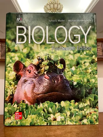 Biology (Fourteenth Edition) textbook by Sylvia S. Mader & Michael Windelspecht