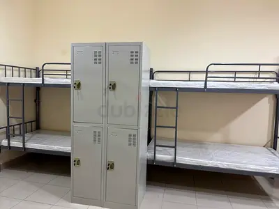 Metal Bunk Beds with 4-Door Metal Locker - Good Condition