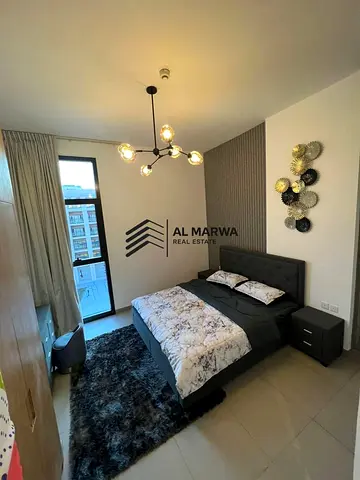 Fully Furnished 1BHK Apartment in Al Mamsha Sharjah | Modern Gated Community Living | Spacious Layout with Stylish Interiors | Bright Living Space with Built-in Wardrobes | Premium Amenities Including