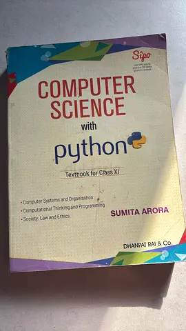 Class 11th Sumita Arora Computer Science Textbook