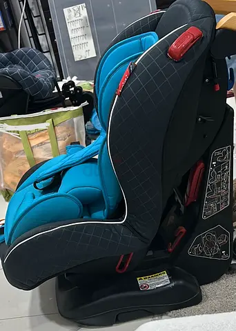 JUNIORS CARSEAT RECLINE POSTIONS EXCELLENT STAIN FREE DUSTFREE PetHairfree