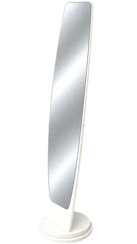 Free-standing full-length tilt jewelry mirror on rotating base