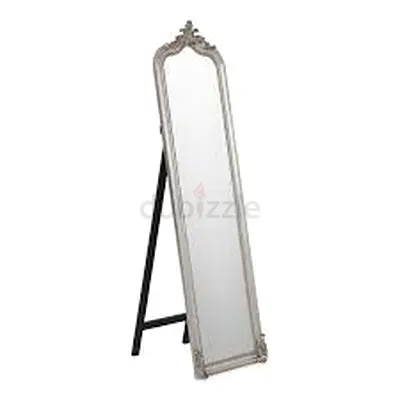 Free-standing Full Length Decorative Floor Mirror with Ornate Frame