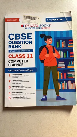 Oswaal CBSE Question Bank Computer Science Class 11th