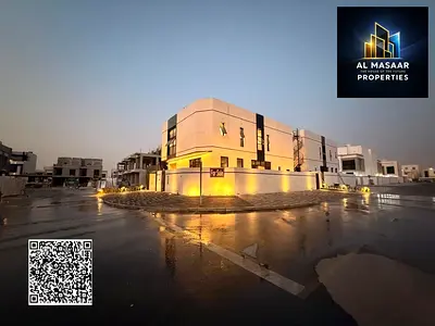 فيلا زاوية للبيع في الباهية – عجمان | 5 غرف ماستر | 3,500 قدم² | تصميم مودرن فاخر
