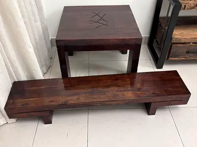Good Condition Solid Wood Coffee table and TV unit