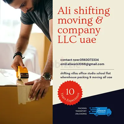 Ali shifting moving packing villas office flat apartment studio where house labour pickup rental LLC